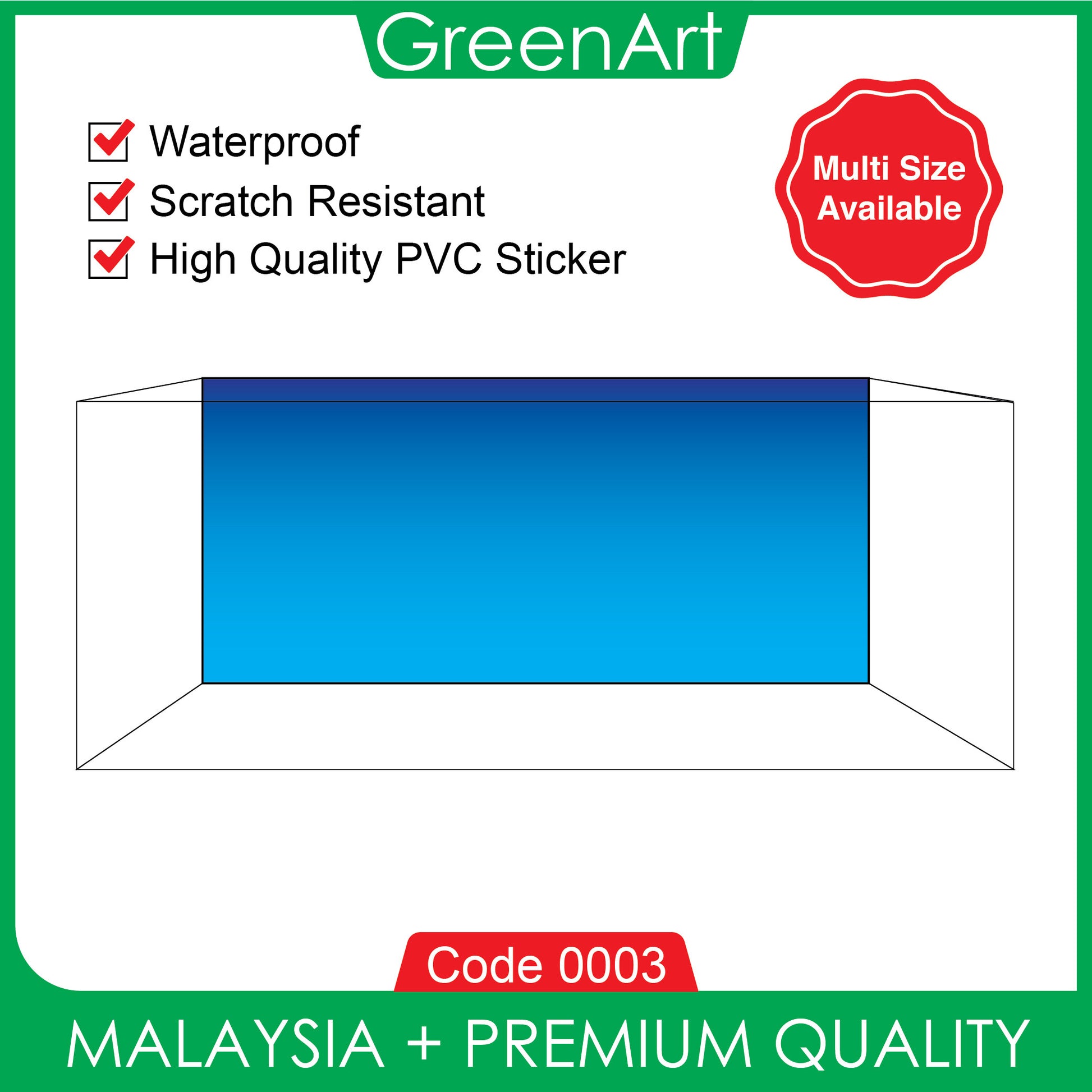 Premium quality aquarium background sticker gradient color sky blue fish tank decoration sticker akuarium鱼缸造景图